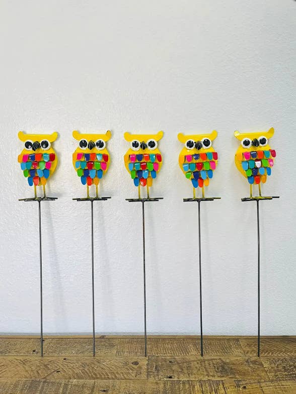Garden Stake, Owl, Asstd. Colors - B-2 for wholesale by Rustic Farm