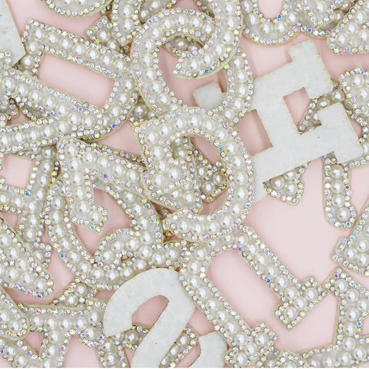 DrifWoo - Wholesale Patch - 26 Pcs Pearl Rhinestone Letter Patches Set Clothes Slipper6