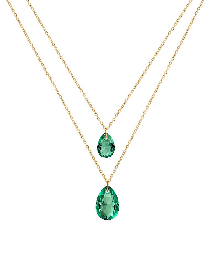 Collar con colgante de pera facetada JS.0049 para venta al por mayor de Jowissa