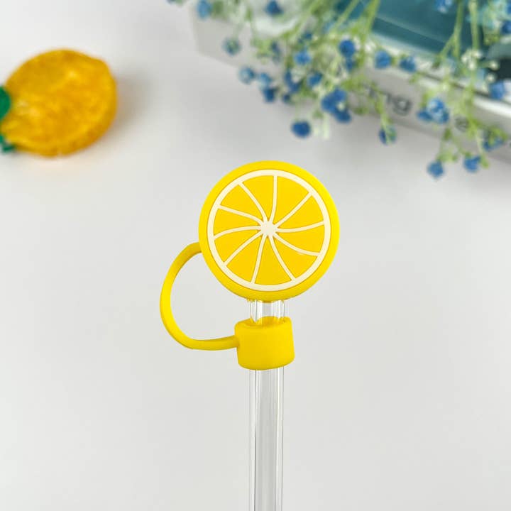 SoapElenGlen - Wholesale Jug - Lemon Straw Topper,Stanley Cup Accessories Fruit Straw Cover