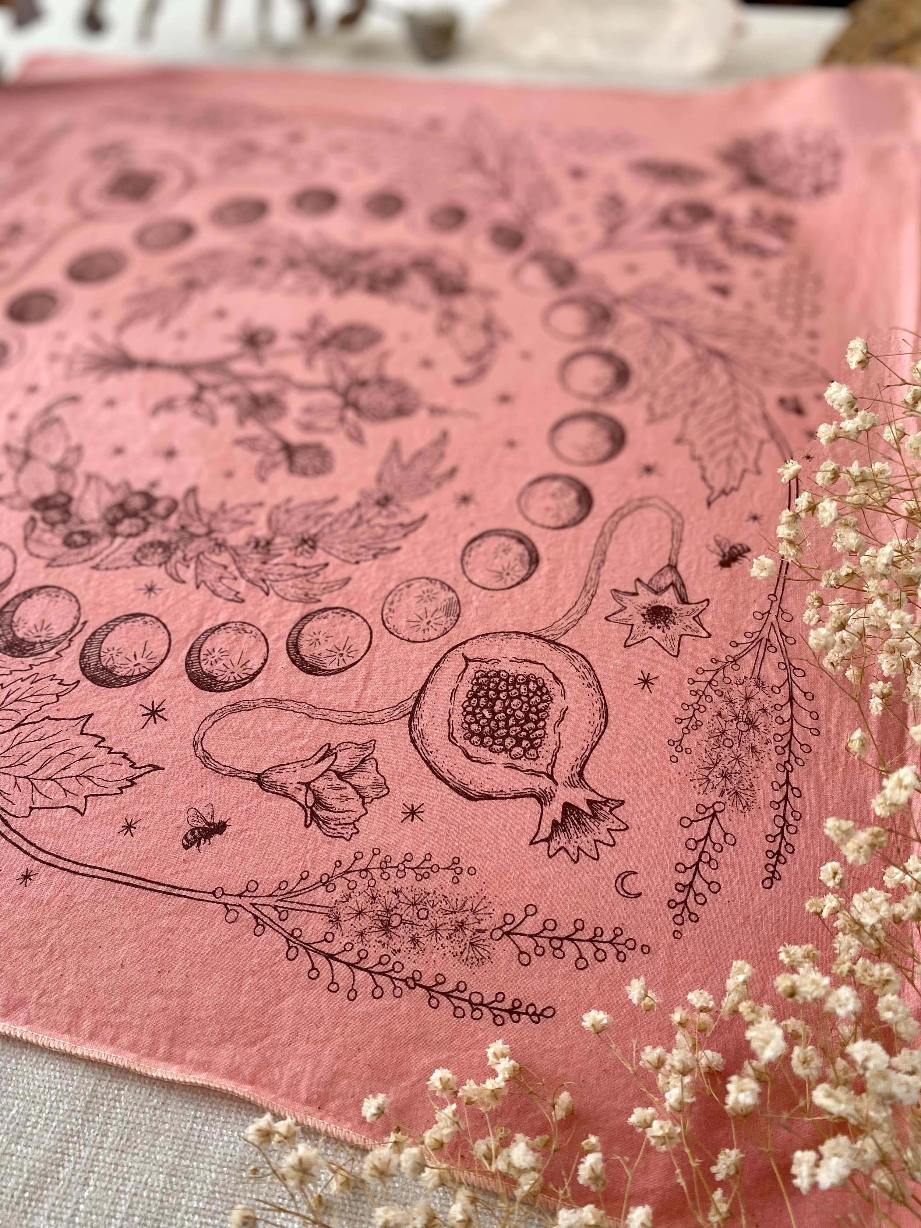 Wanderite – wholesale Bandana – Unisex – Bandana | Lady Herbs | Hand Dyed | Rose2