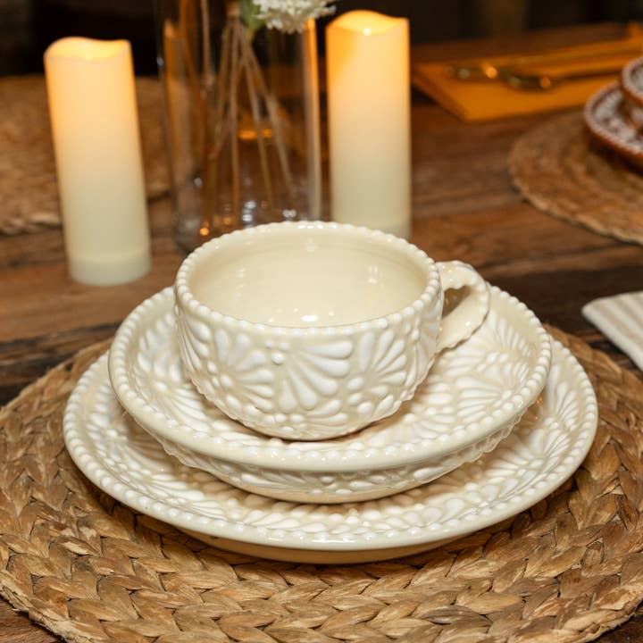 Cream Talavera Set for wholesale by Mi Amor Just For You