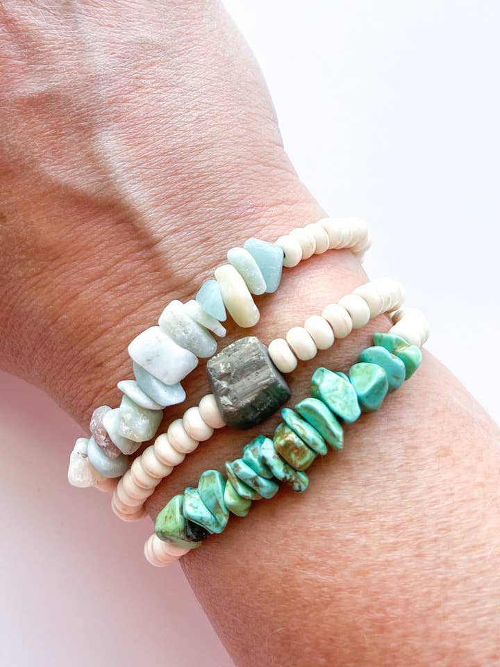 Pulseras de apilamiento de piedras preciosas Boho para venta al por mayor de Hello Heather