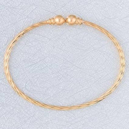 Barnarmband i guld med 2" diameter för wholesale av S&A Fashions