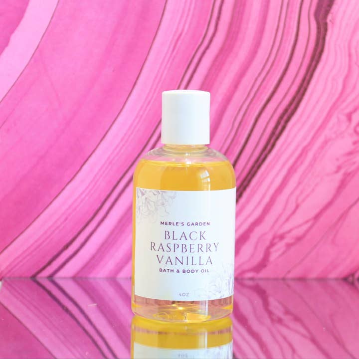Merle's Garden - Wholesale Bad/lichaamsolie - Zwarte framboos vanille lichaamsolie3