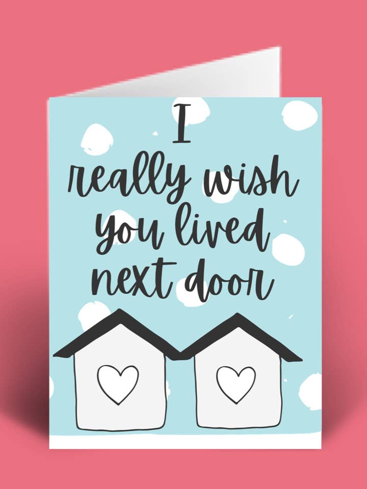 J'aimerais vraiment que vous viviez à côté de la carte A6 vierge à l'intérieur pour la vente par Dottie Wombat