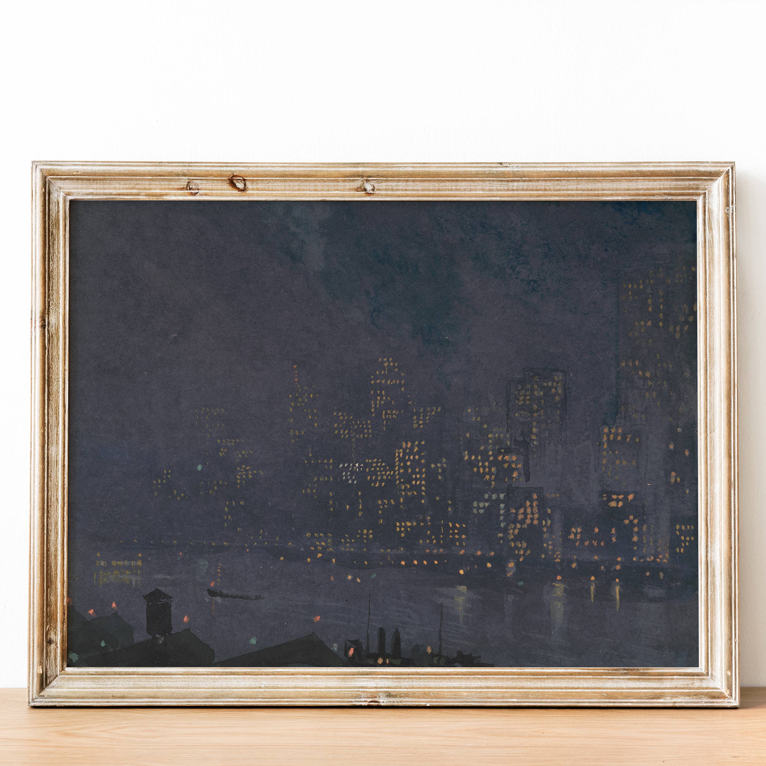 Sugar & Canvas - Vendita all'ingrosso Stampa artistica - Stampa artistica vintage City Skyscaper Night Skyline VP1661