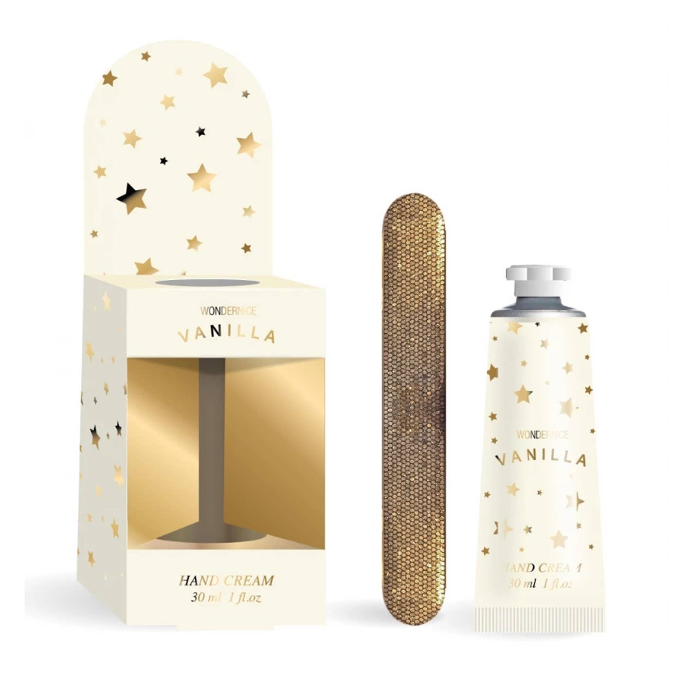 IngrossoBeauty by INCI Srl – Großhandel Handcreme/-lotion – Goldenes Mini-Nagelpflegeset1