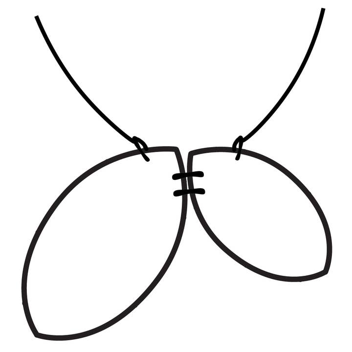 Duo Necklace Marquise Grounded for wholesale by Material+Movement