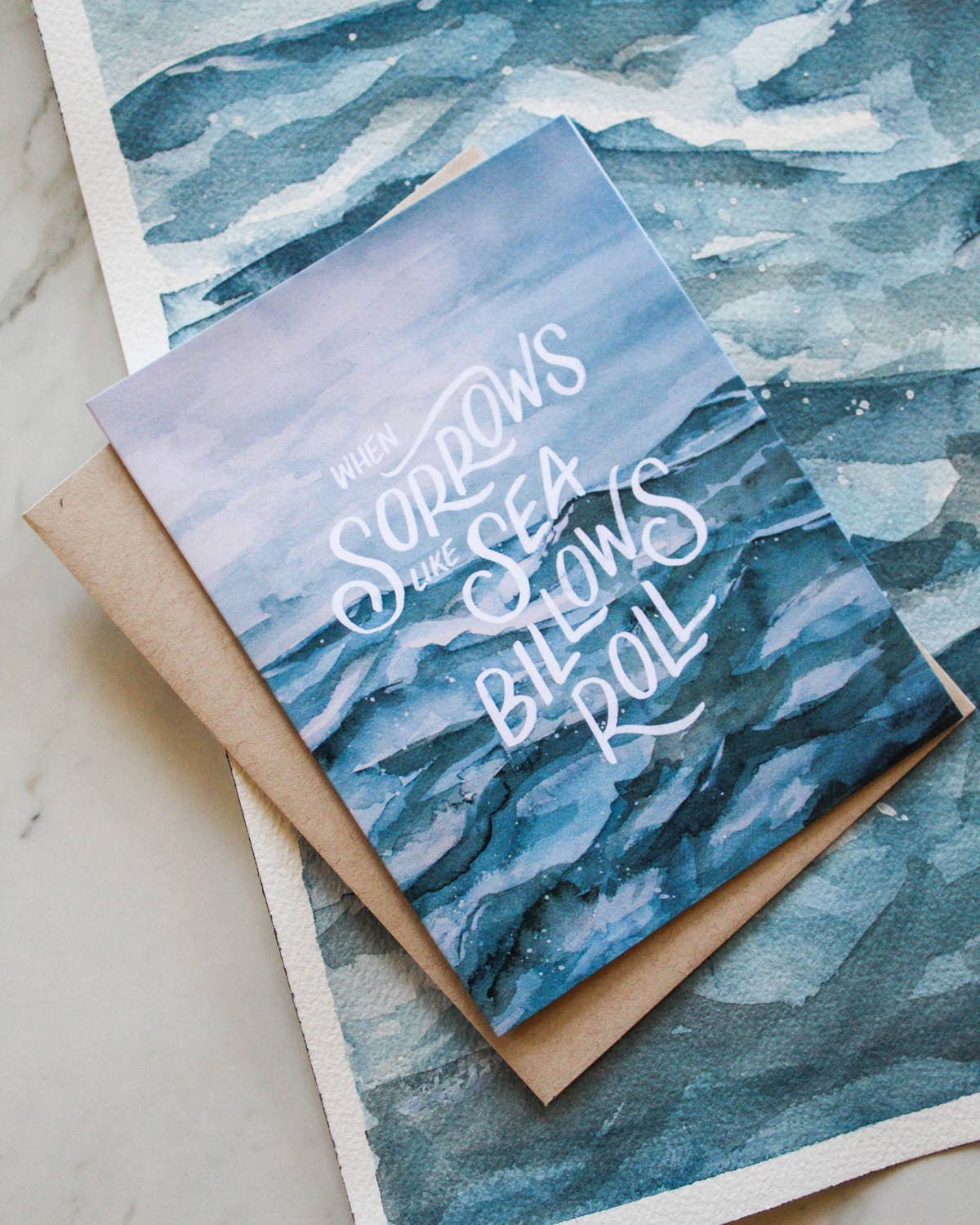 Naomi Paper Co. - Wholesale Sympathy Card - Sea Billows Card2