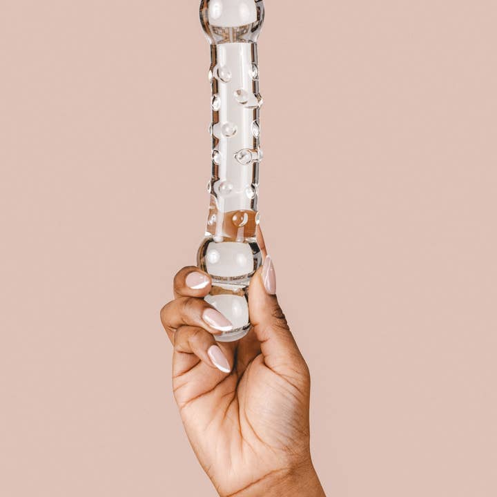 The Natural Love Company - Wholesale Sex Toy - Tansy Dew Drops | 7.5" Glass Dildo