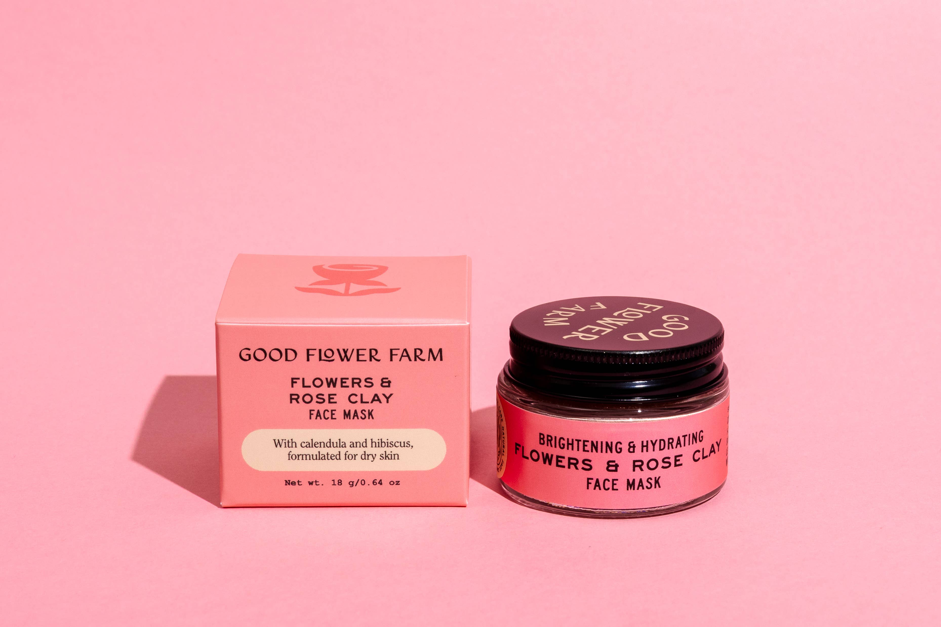 Good Flower Farm - Wholesale Skincare Face Mask - Flowers & Rose Clay Botanical Face Mask / 1 oz 🌹1