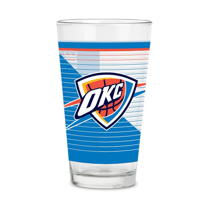 Rico Industries - Wholesale Beer Glass/Mug - NBA Oklahoma City Thunder 16 oz Pint Glass0