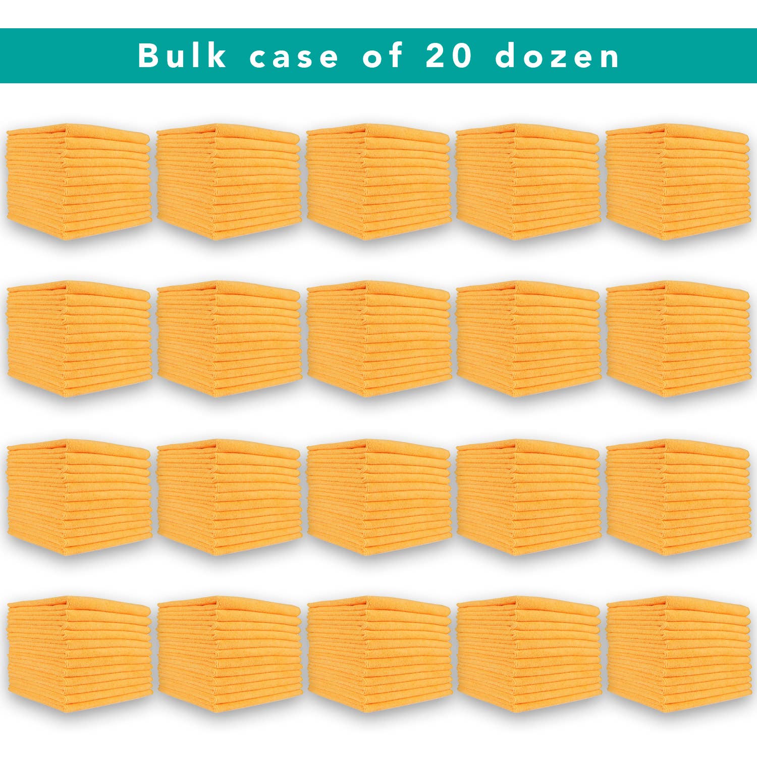 Arkwright Home - Wholesale Cleaning Cloth - Bulk Case of 240 Cleaning Cloths, 12x12 Microfiber, Colors17