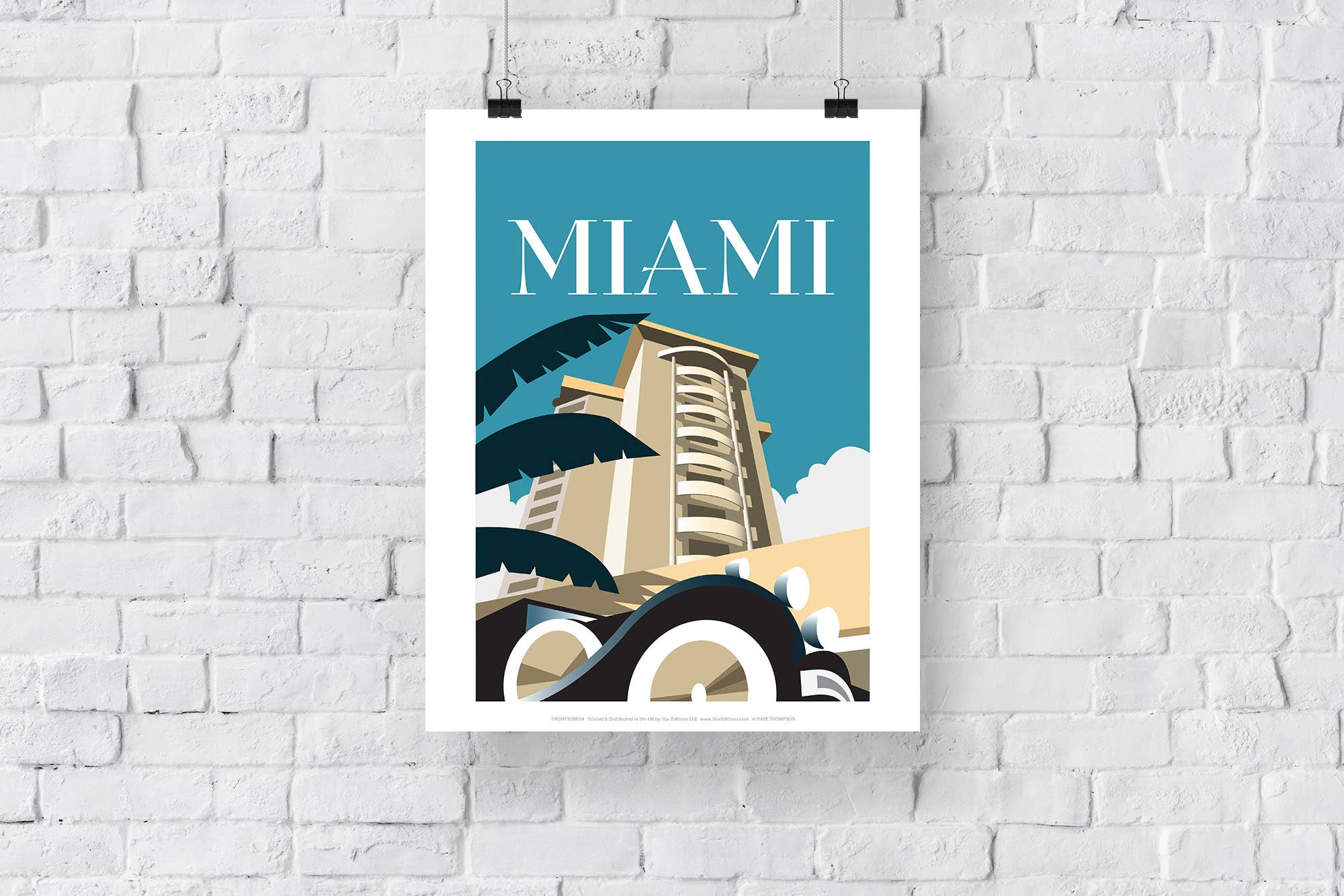 Star Editions – wholesale Art print – Miami By Artist Dave Thompson - 11X14” Premium Art Print2