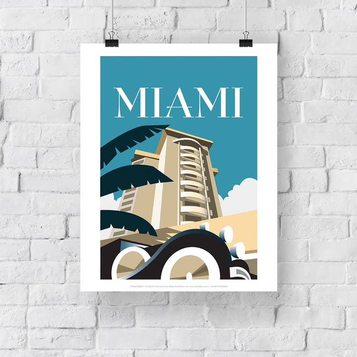 Star Editions – Impressão artística por atacado – Miami By Artist Dave Thompson — Impressão artística premium 11X14”2