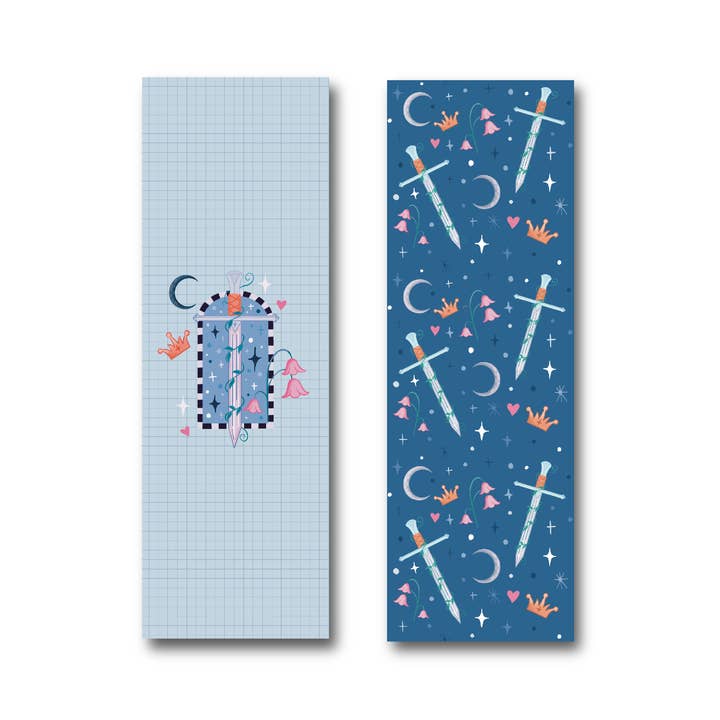 Romantasy Bookmark w/ Patterned Back for wholesale by Doohickle Designs