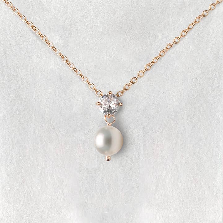 Amandine Jewelry - Wholesale Pendant/Charm Necklace - St. John Pearl Drop Pendant Necklace1
