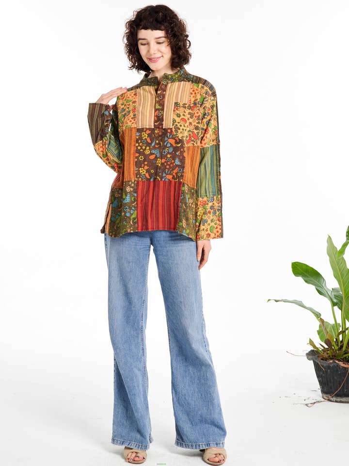 Übergröße - Langarm Unisex Shirt (KT-1441PK) für den Großhandel von Kathmandu Imports