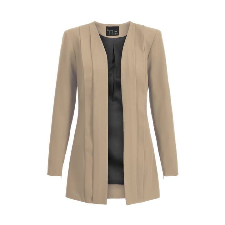Rebel Stretch Plisseret Blazer - Caramel Pop for engroshandel hos Layo G