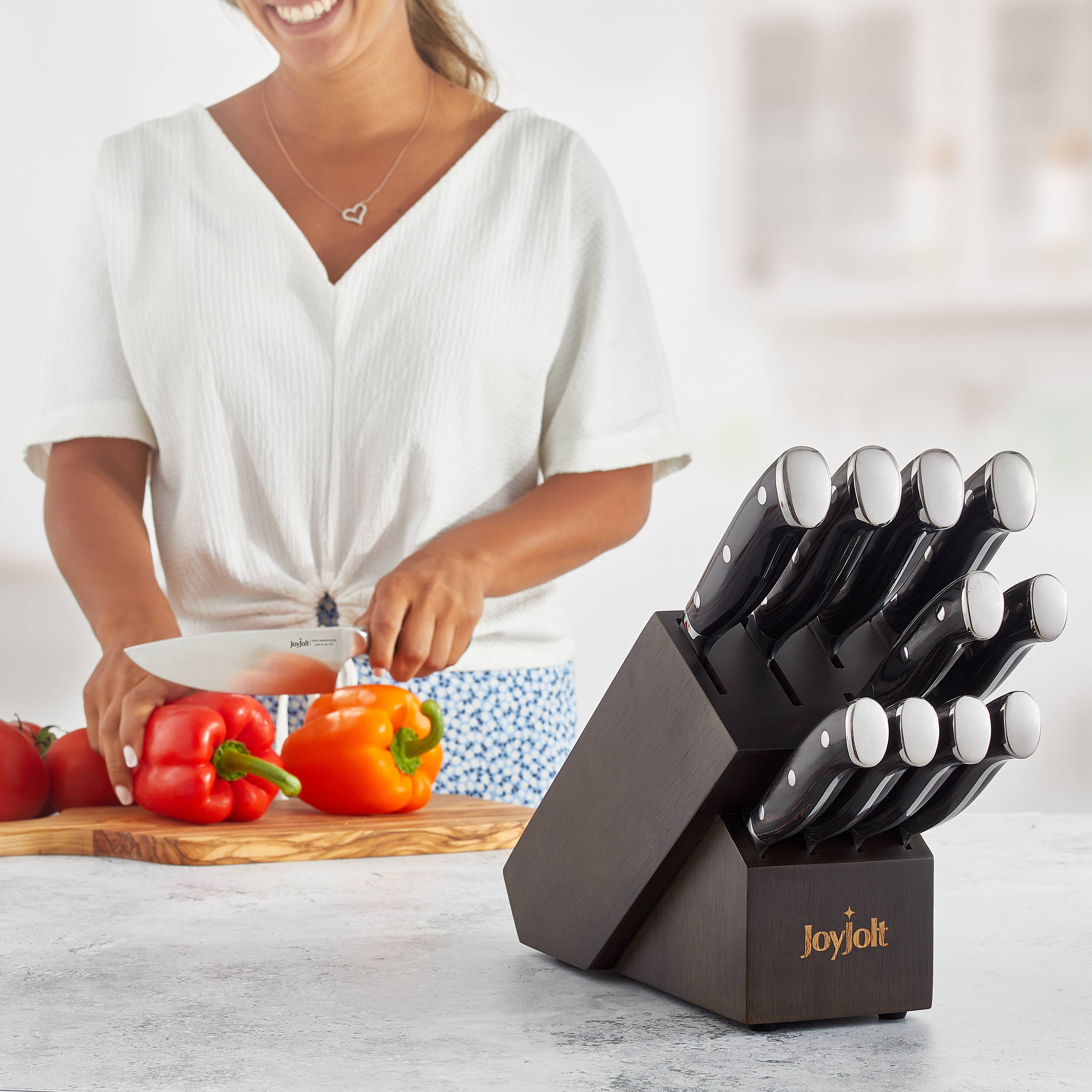 JoyJolt - Wholesale Knife Set - 11pc Knife Set With Block, High Carbon x50 German Steel2