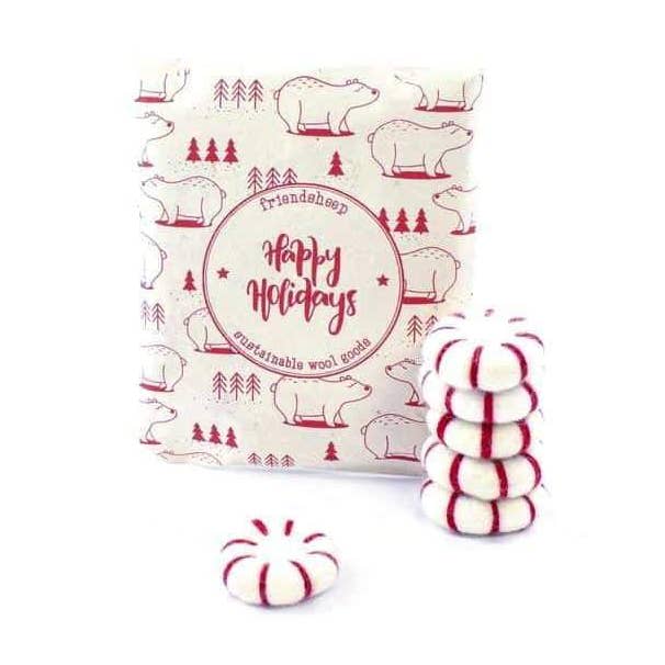 Friendsheep - Venta al por mayor Adornos - Adorno de lana ecológica Peppermint Holiday, clásico0