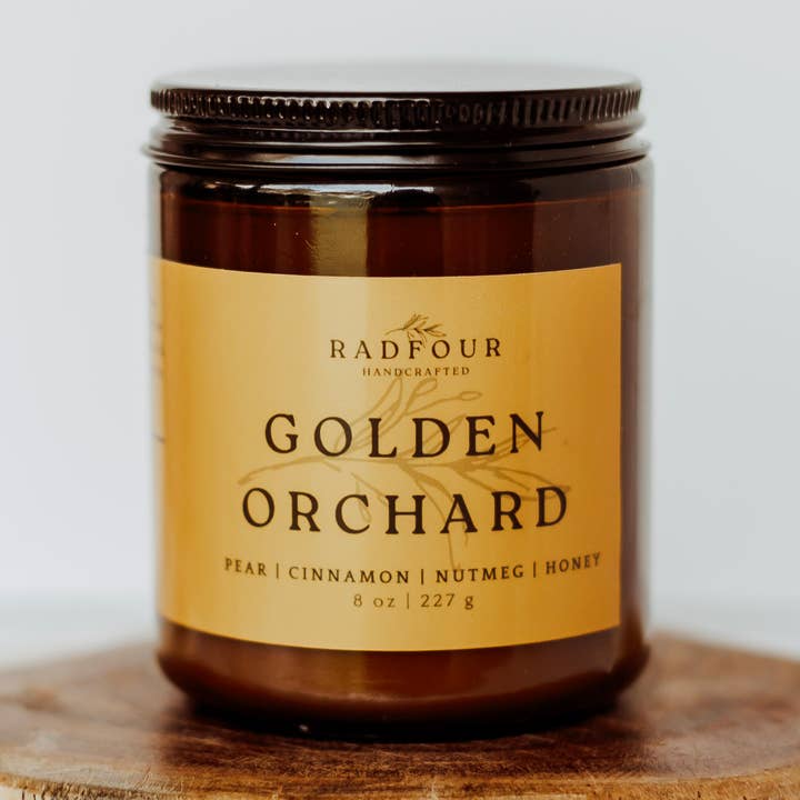 Golden Orchard Candle for wholesale by Radfour Handcrafted
