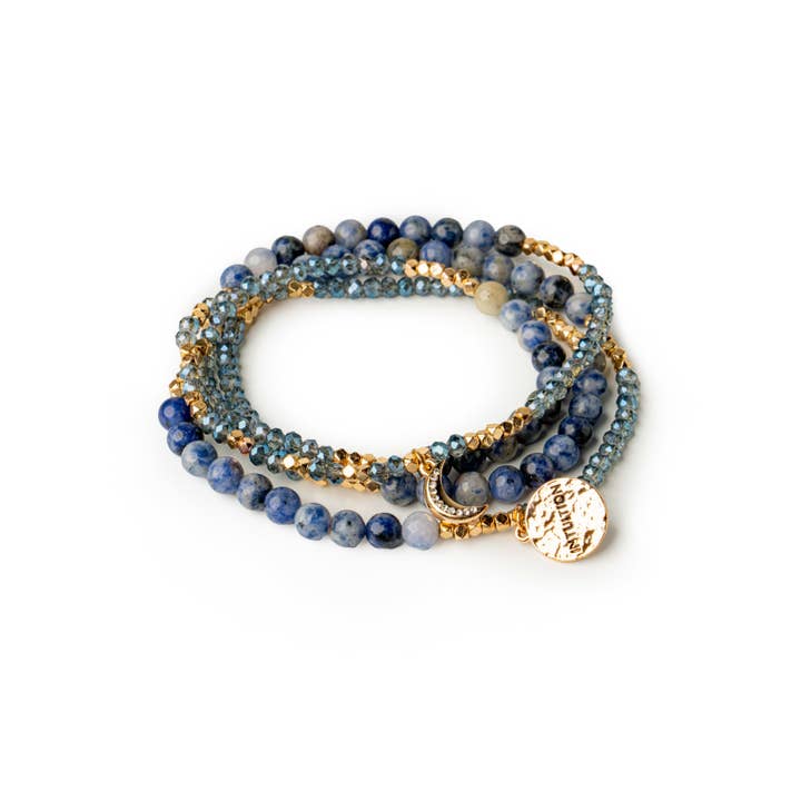 DM Merchandising - Wholesale Jewelry Set - Soul Stacks Terra Stone Wrap Bracelet & Necklace Open Stock