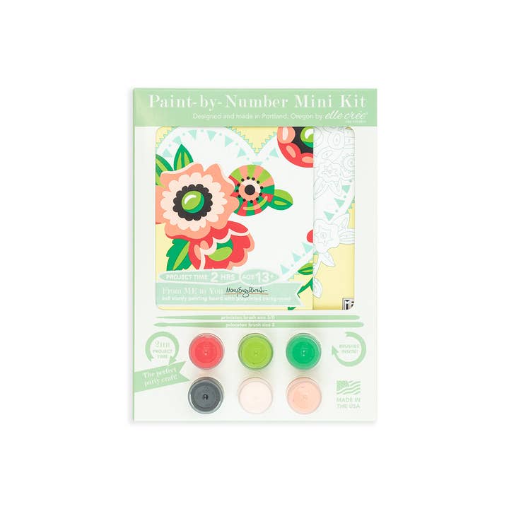 Elle Crée (She Creates) - Wholesale DIY Craft Kit - From ME to You Mary Engelbreit MINI Paint-by-Number Kit