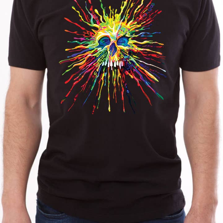 T-shirt Splatter Skull pour la vente par Fresh Prints of CT