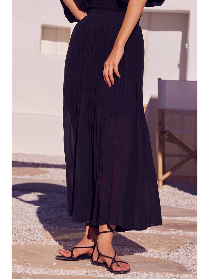 Promesa USA – wholesale Skirt – Women’s – Solid Pleated Chiffon Maxi Skirt18