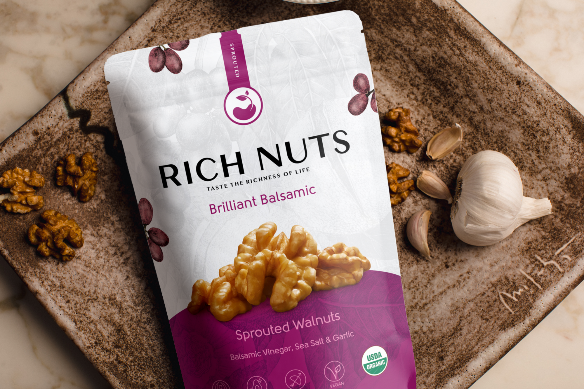 Rich Nuts - Wholesale Nuts - Brilliant Balsamic - Sprouted Walnuts2