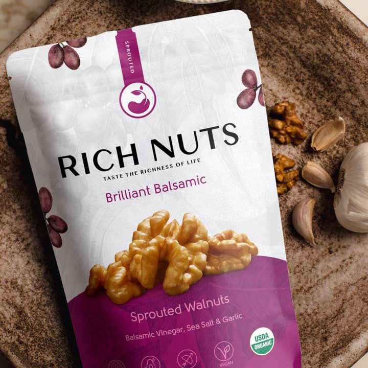 Rich Nuts – wholesale Nuts – Brilliant Balsamic - Sprouted Walnuts2