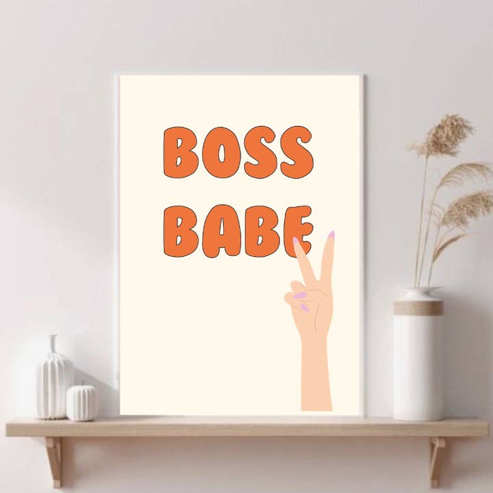 Decorazione da parete con slogan Boss Babe, diverse donne, decorazioni per la casa per la vendita all'ingrosso da parte di Studio Saba