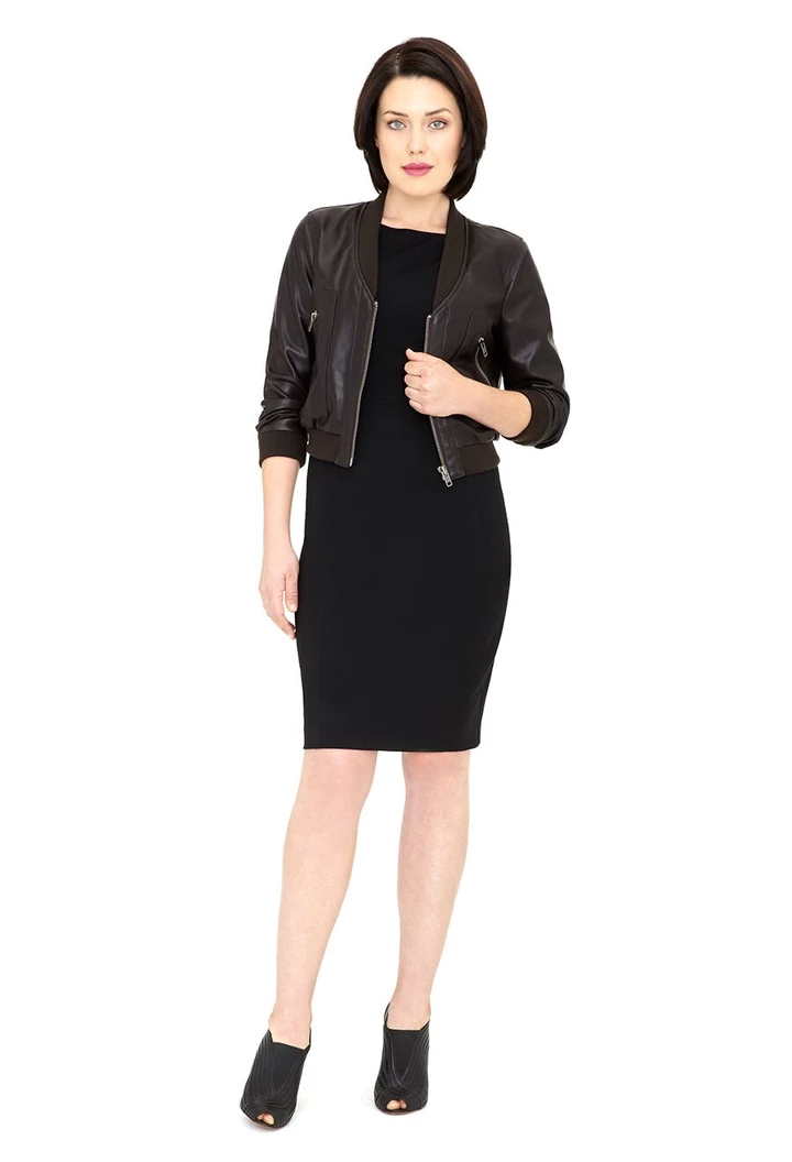 GRAVITAS - Wholesale Leather Jacket - Women's - Olive Women's Faux Leather Jacket1