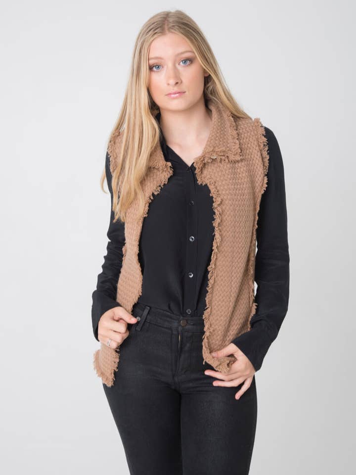 Nuan Cashmere – Colete - Unissexo por atacado – Colete COCO - Preto2