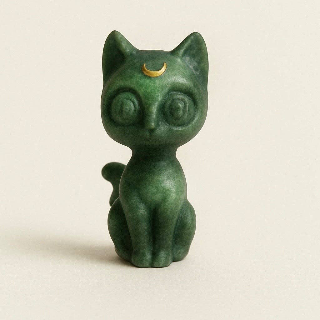 Light Breeze Candle Co. - Vente Figurine décorative - Figurines de chat en pierres précieuses artisanales Pierres spirituelles pour la décoration intérieure5