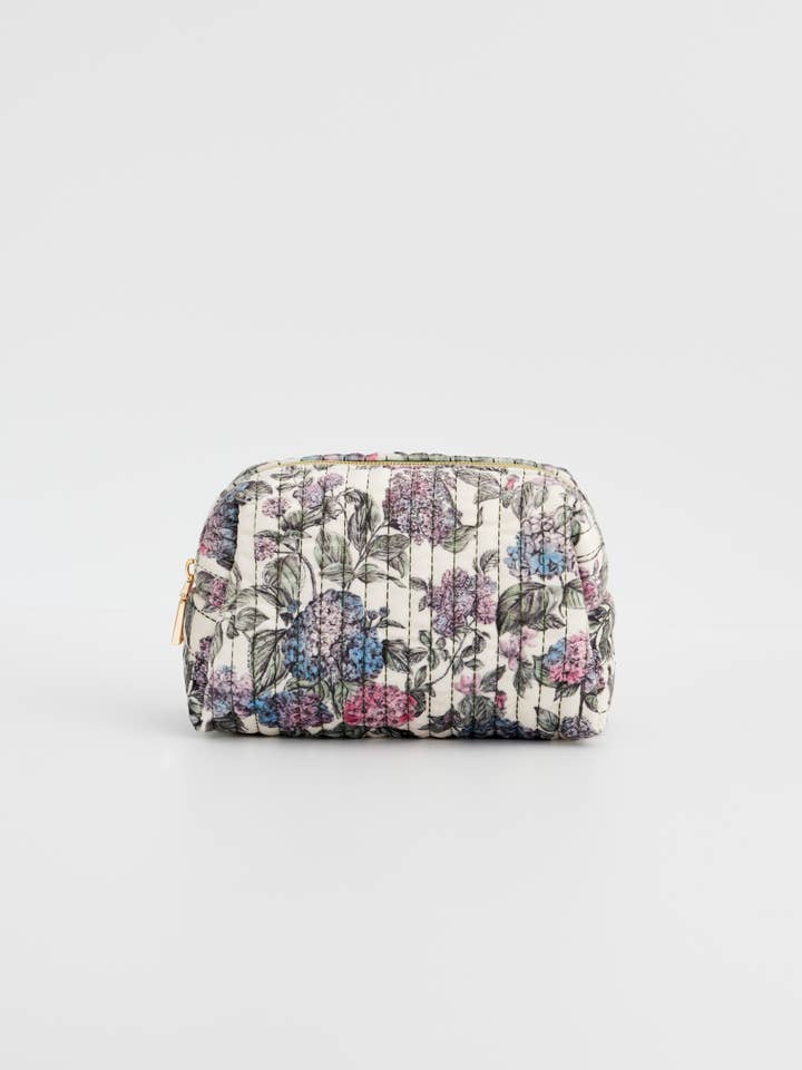 Hydrangea Small Quilted Make Up Bag for wholesale by Fable England