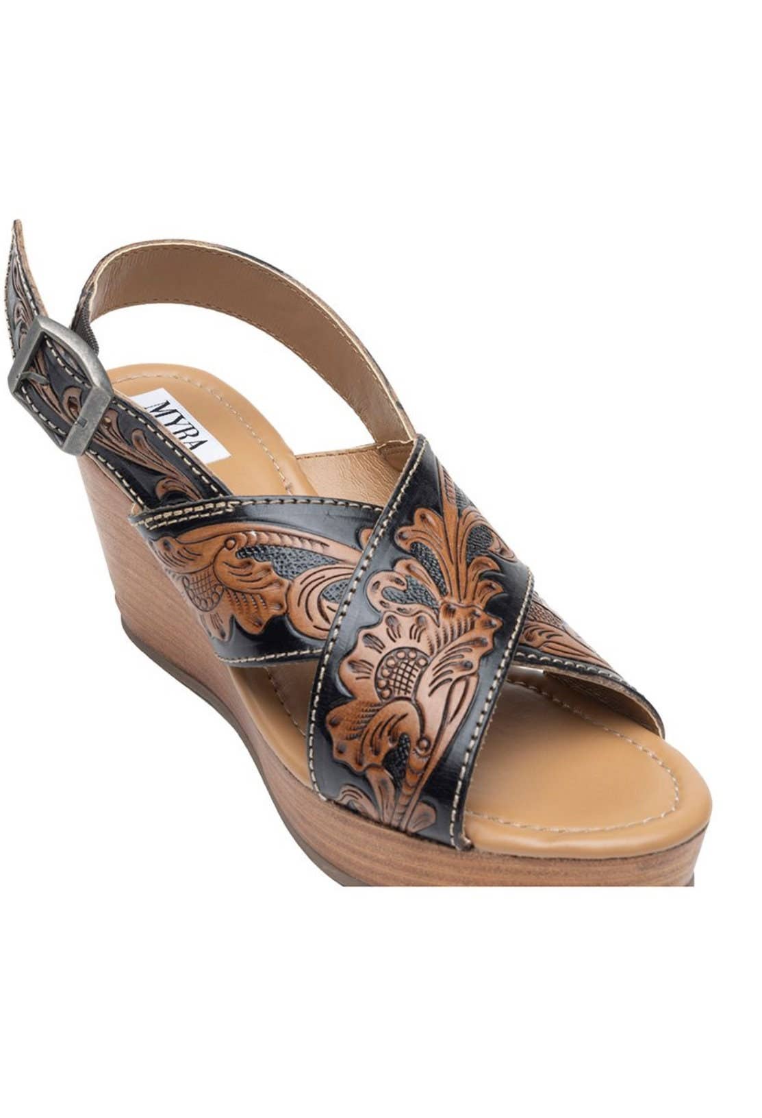 The Sterling Gypsy – wholesale Wedges – Women’s – Tooled Leather Wedge sandals, Western sandals, Wedding, Prom Shoes2