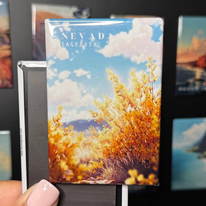 Nevada Magnet | Salviablomma | Naturskönt Anime-design för wholesale av Tieu Magnetic