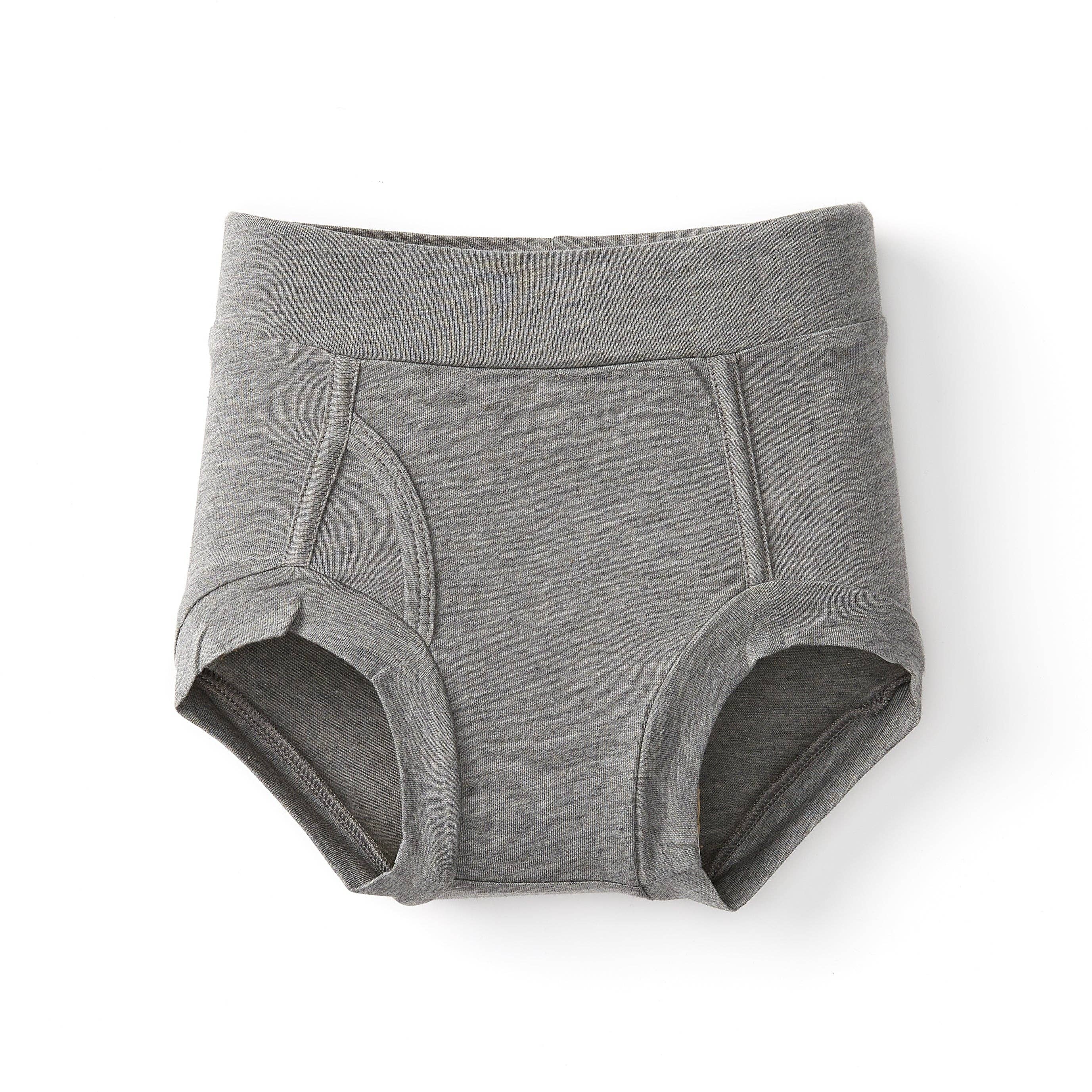 Lulu Funk – wholesale Underwear – Child – Bamboo and Organic Cotton Boys Underwear Y-front - Dark Grey Marle0