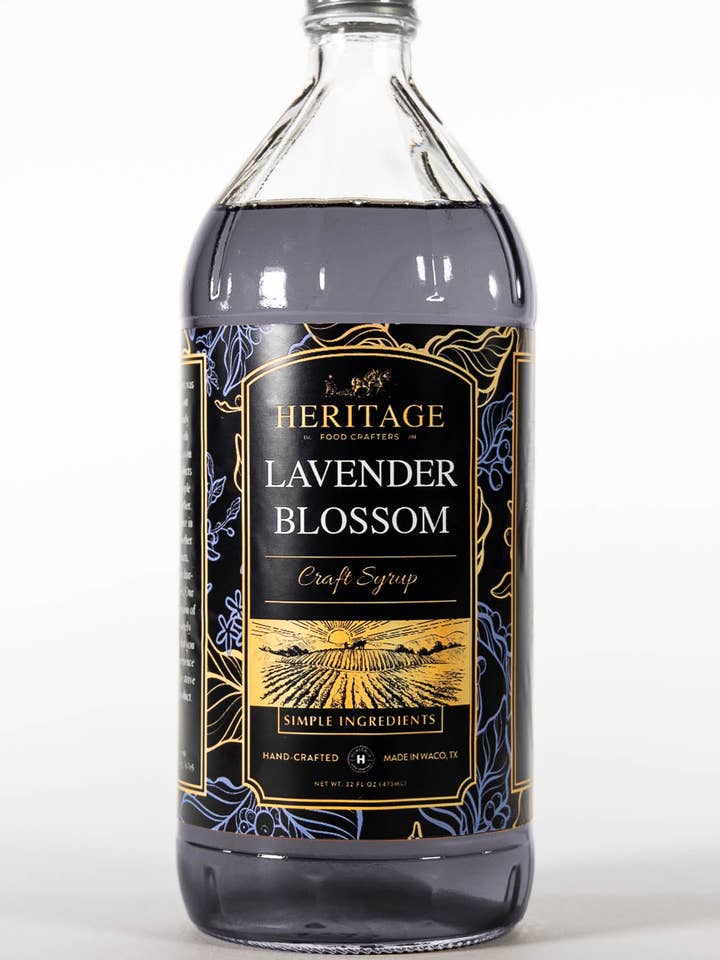 Specialty Coffee and Beverage Syrup - Lavender Blossom 32oz for wholesale by Heritage Food Crafters