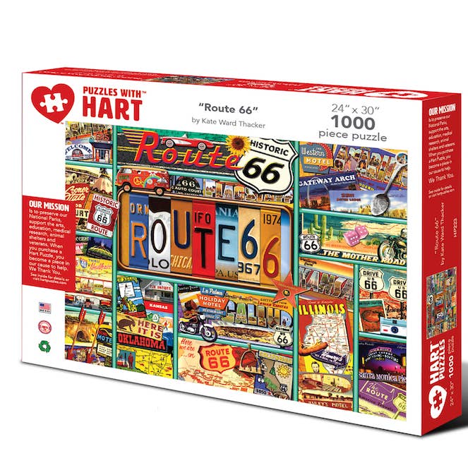 Hart Puzzles – Großhandel Puzzle - Erwachsene – Das Route-66-Puzzle von Kate Ward Thacker