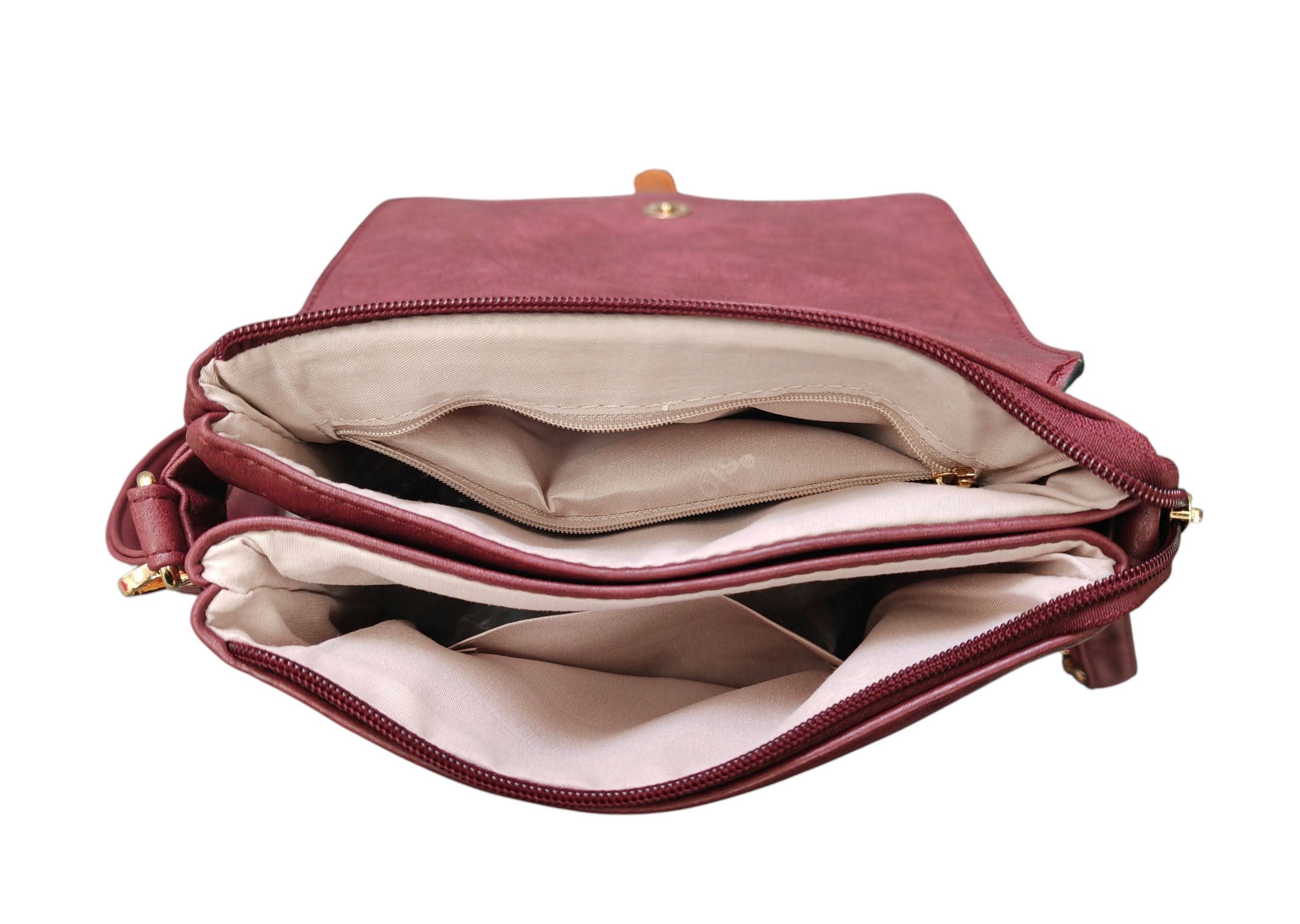 Superbia – wholesale Crossbody bag – Women's – Superbia Two-toned Flat Over Multipockets Crossbody Bag 91449