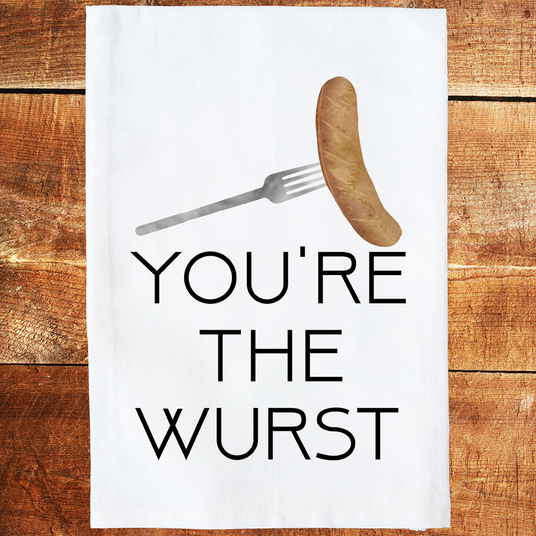 Knollwood Lane - Wholesale Tea Towel - You're The Wurst Kitchen Towel0