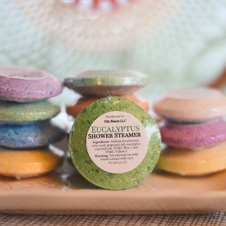 Essential Oil Shower Steamers Eucalyptus for wholesale by Oily Blends