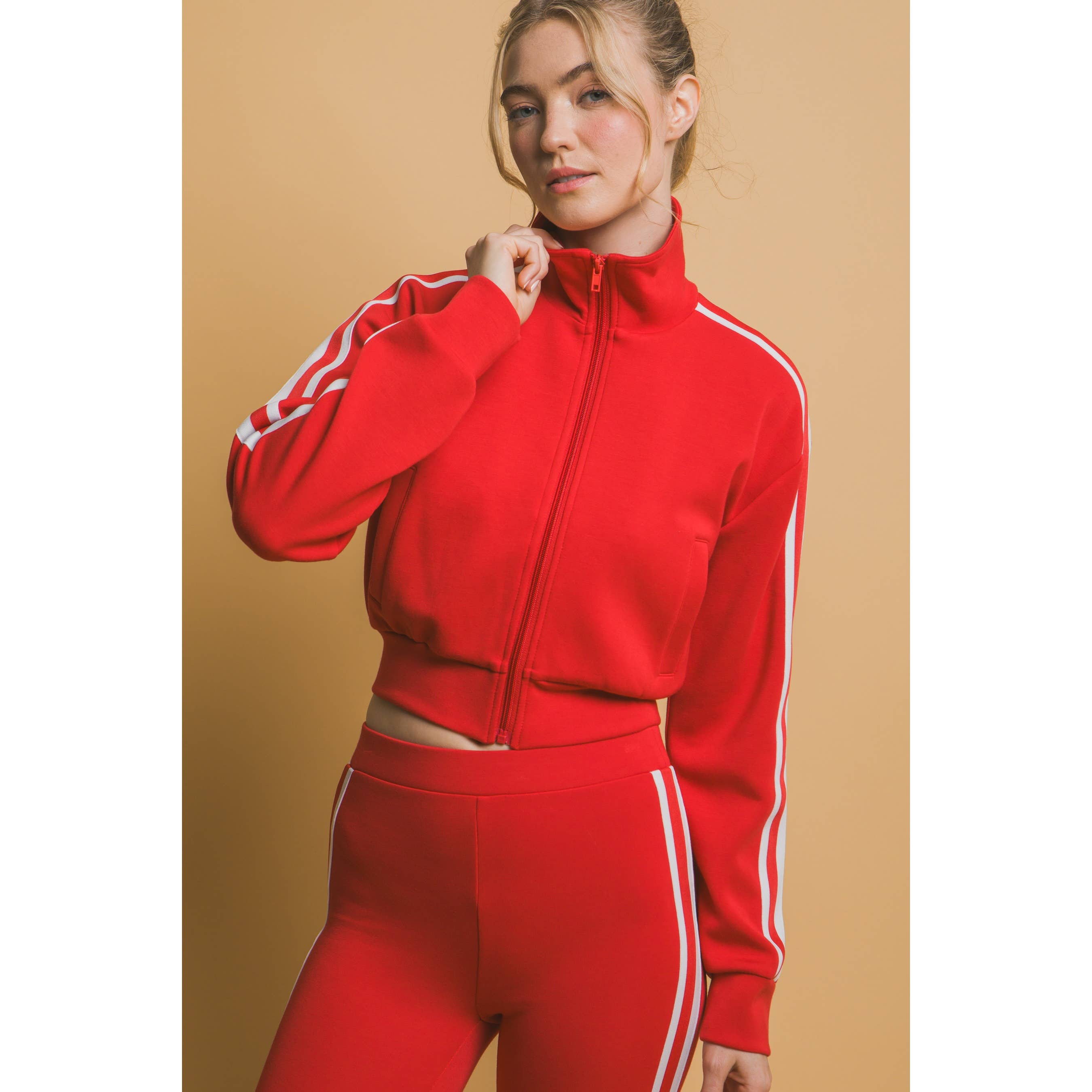 HiteJeans - Wholesale Jacket - Women's - Side Stripe Mock Jacket with Side Pockets4