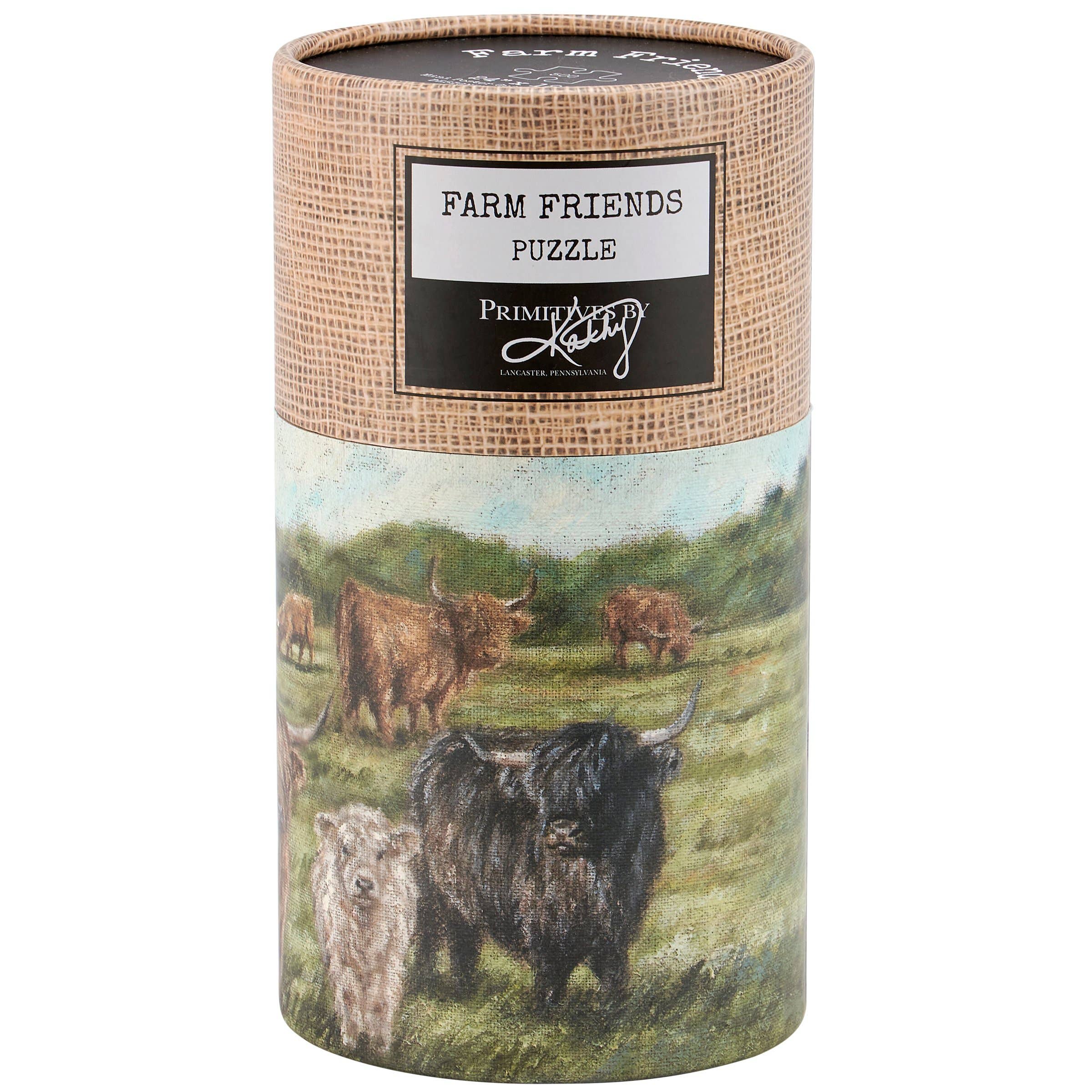 Primitives by Kathy - Wholesale Puzzle - Adult - Highland Cows Puzzle2