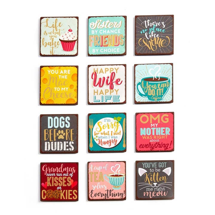 Iron Magnet, 12 Asst., L:2.8" W:2.8" for wholesale by Truu Design