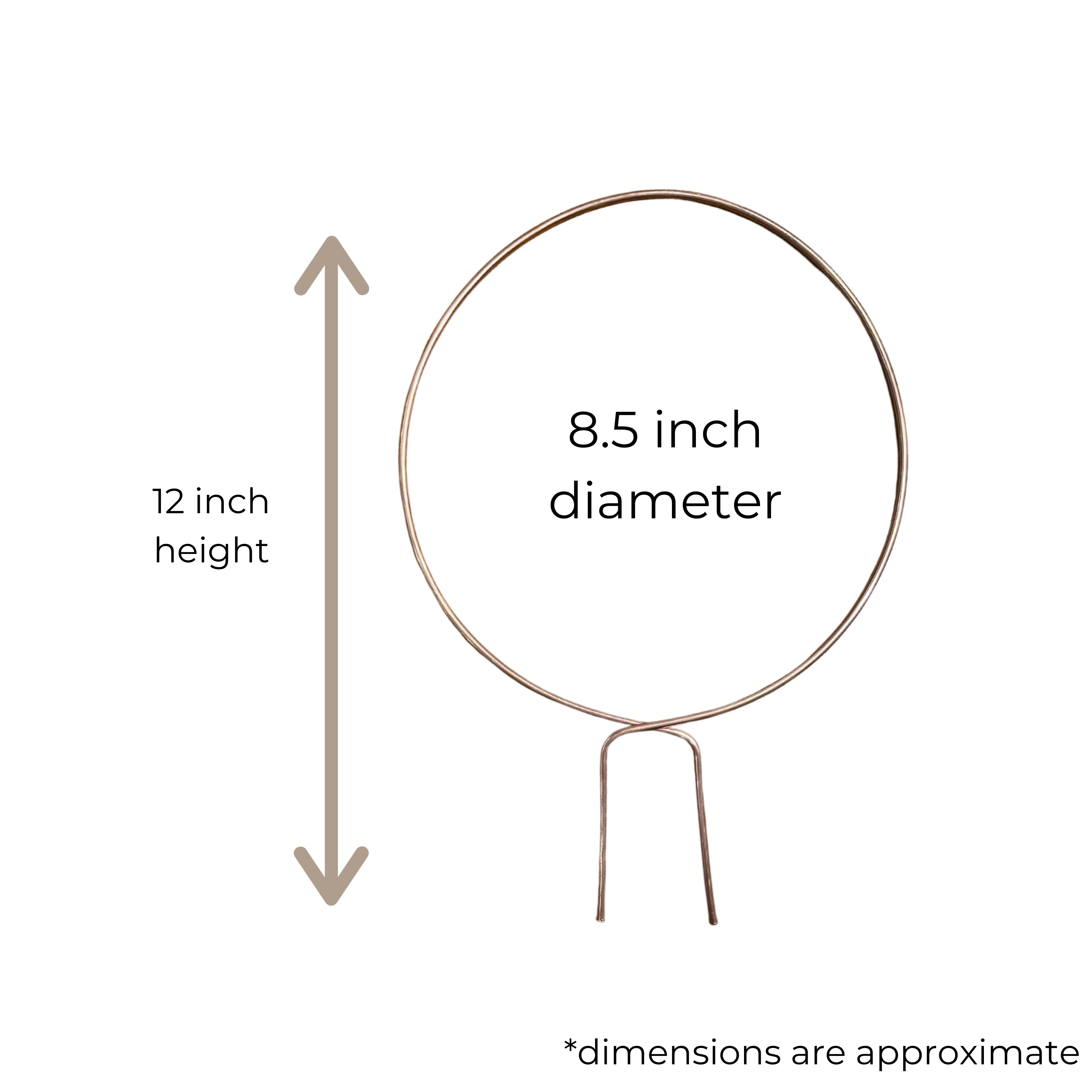 Above The Soil - Vente Treillis - Treillis pour plantes Copper Endless Circle - 3 tailles !5